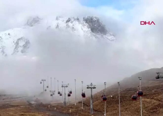 Erciyes Dağı’na Kar Yağdı: Kış Turizmi için Hazırlıklar Tamamlandı